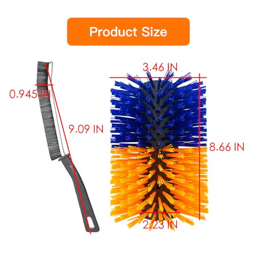 2PCS Pig Scratching Brush and 1PC Cleaning Brush, Self-Grooming Livestock Brushes with 8 Mounting Screws, Effective Itch Relief Brush for Pigs, Donkeys, Sheep and Deer