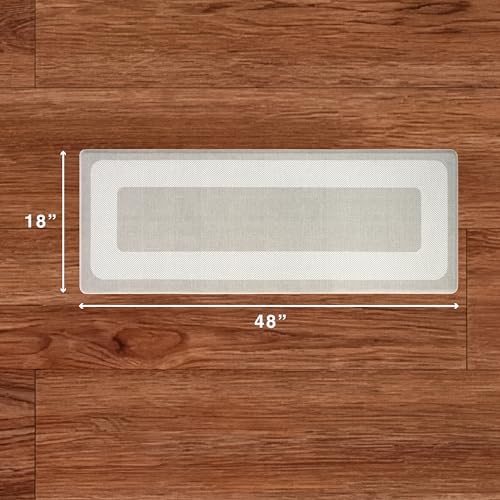 Chef Gear Hettie Anti Fatigue Cushioned Kitchen Mat 18"x48" Beige - color: Beige, size: 48"L x 18"W x 0.3"Th