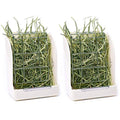 CalPalmy 2-Pack Hay Feeder for Rabbits, Guinea Pigs, and Chinchillas - Minimize Waste and Mess with 5 1/2" x 3 1/2" x 7 3/8" Hanging Alfalfa and Timothy Hay Dispenser - color: White+White, size: 5 1/2" x 3" x 7 3/8" (2-Pack)