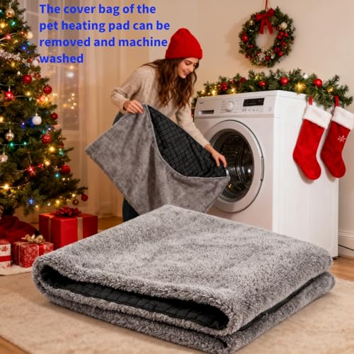 Dog Heating Pad Heated Cat Bed Puppy Heating Pad for Whelping New Born Pet