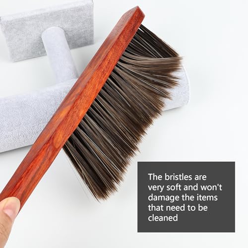 Hand Broom Brush Dust Cleaning : Hand Brush, Dusting Brush, Couch Brush, Soft Brush Cleaning, Dust Broom, Handheld Broom, Bed Brush, Hand Brushes for Cleaning The Bed, Sofa, Fireplace, car, etc., Red - color: Red