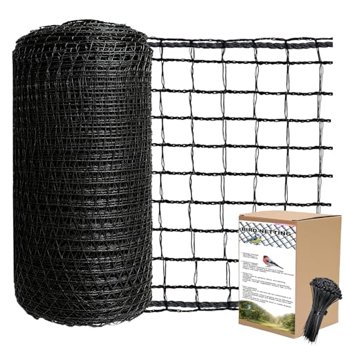 POYEE 10x10ft Bird Netting, 1/2-inch Square Mesh Garden Netting | Animal Barrier for Vegetables, Fruit Trees, Blueberry Bushes, Strawberries – Protects against Deer, Chickens, Squirrels - size: 10x10ft