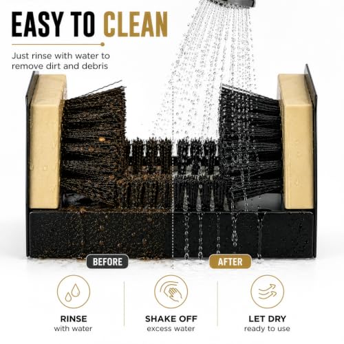 Heavy Duty Classic Outdoor Boot Scraper & Shoe Cleaner Brush with Stiff Bristles Metal Frame Portable or Floor Mounted for Entryways Barns Farms Garages Removes Mud Snow Sand Fits - size: Classic
