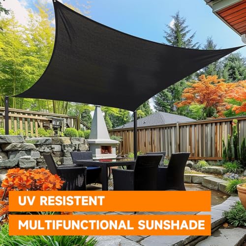90% Shading Rate 20'x20' Black Shade Cloth,UV Resistant Durable Mesh Tarp with Grommets&Reinforced Edges, Shade Net Using for Plants Cover, Greenhouse, Dog Kennel, Patio, Chicken House - size: 20'x20'