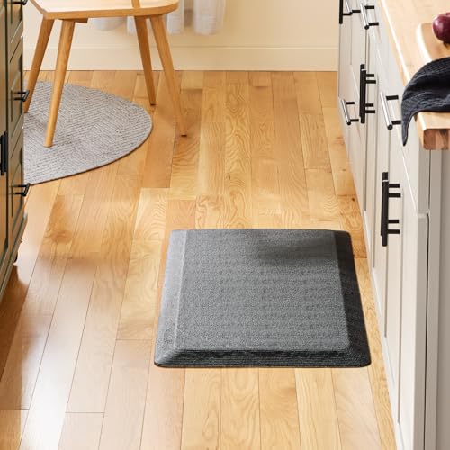 KITCHENAID Gourmet Series Kitchen Comfort Gel Mat, Woven Texture, Matte Black, 20"x39" - color: Matte Black