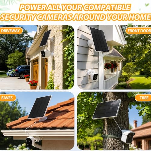 4 Pcs Solar Panel Charger Compatible with Pro 5s/4/3/ultra/ultra 2 - color: Compatible with Arlo Pro 5s/4/3/ultra/ultra 2 Camera, size: 4.5w