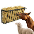 Wall Mount Hay Rack for Goats, Sheep, Horses – Heavy Duty 25 Gallon Livestock Hay Feeder, Hanging Blanket Holder with Rust Resistant Coating, Space Saving Farm Goat Feeder for Indoor, Outdoor Use - size: 25 Gallon
