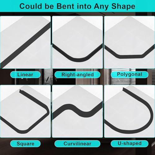 3ft/5ft/6ft/8ft10ft Collapsible Shower Threshold Water Dam Water Barrier for Shower and Water Stopper Keeps Water Inside Water Threshold for Wet and Dry Separation (5ft, Black) - color: Black, style: 5ft