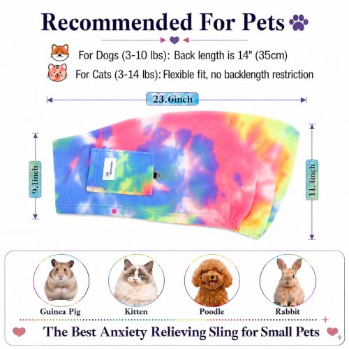 Cat Sling Carrier & Pet Sling for Small Dogs & Cats 3-14 lbs (Fruits) - color: Fruits