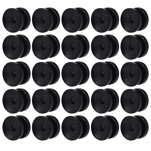 Donut Corner Post Electric Fence Insulators, Black, 20 | Polywire Insulator, For Electric Fence, Farm Fence - color: black, size: 20