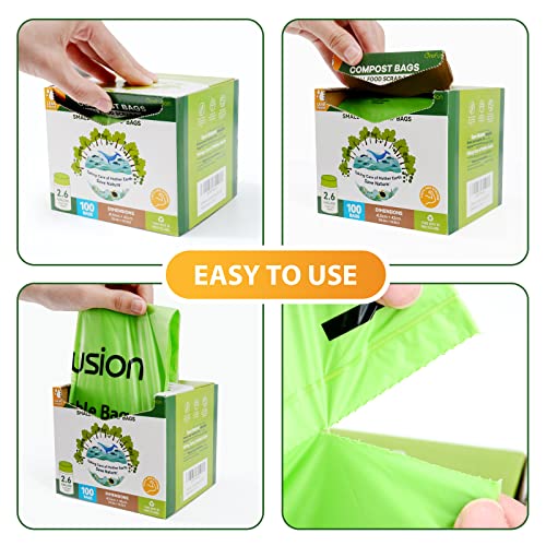 Compostable Bags,Trash bags 13+ gallon tall kitchen, Compostable Trash Lawn & Leaf Yard Waste Bags,Kitchen Compost Trash Bin Compatible,Extra Thick1.01 Mills,Certified by BPI and OK Compost(50count) - color: 13G-50count