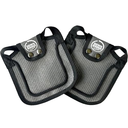 DOWN UNDER OUTDOORS 2 Small Bantam or Young Chicken Saddles (Gray Mesh) | Adjustable Straps, Chicken Apron, Poultry Saver, Pet Supplies, Including Shoulder Cover, Heavy Duty Shade Cloth Mesh - color: grey mesh