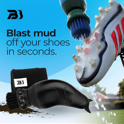 BootBuddy Cleat & Boot Cleaner Brush, Black | For Soccer Cleats, Golf Shoes, Baseball Cleats & Hiking Boots, Removes Mud, Dirt & Stains in Seconds