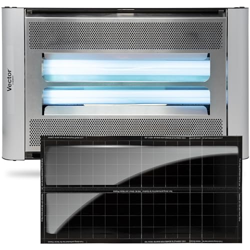 Catchmaster Vector Plasma Screened Wall-Mounted UV Fly Light Trap - 2,850 sq. ft. Catch Zone, Fly Trap for Dining Rooms & Commercial Kitchens and Fresh & Dry Food Storage, UV Lamp Flying Insect Killer - style: Plasma Screened - 2,850 sq ft