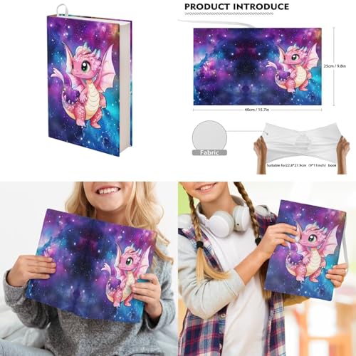 Upetstory Galaxy Dragon Backpack for Girls Boys Kids School Bag Set with Lunch Box Pencil Case Teen Schoolbag Elementary Kindergarten Preschool Bookbag Water Bottle Sleeve Book Cover 5 in 1 - color: Dragon