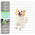 Metal Garden Fence, Hot Dip Galvanized After Welding, 2"x3" 16 Gauge, 48inch H x 100ft L Welded Wire Fencing,2/3/4/5/6ft Tallx50/100 ft Long Hardware Cloth for Yard,Farm,Chicken,Dog,Vegetable Protect - color: Galvanized, size: 2"x3" 48inx100ft