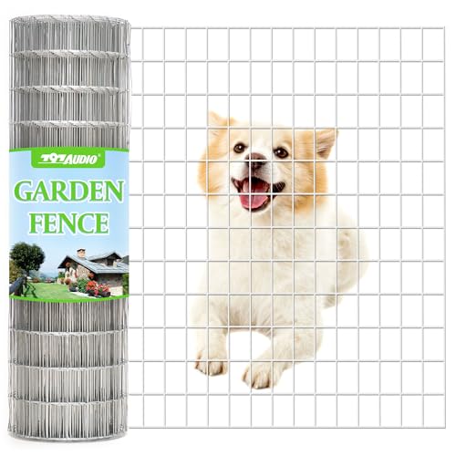 Metal Garden Fence, Hot Dip Galvanized After Welding, 2"x3" 16 Gauge, 60inch H x 100ft L Welded Wire Fencing,2/3/4/5/6ft Tallx50/100 ft Long Hardware Cloth for Yard,Farm,Chicken,Dog,Vegetable Protect - color: Galvanized, size: 2"x3" 60inx100ft