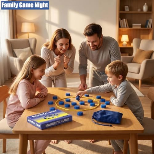 Magnet Game with String Magnet Chess Game Fun Puzzle Strategy Games | Family Games Night, Easter Basket Stuffers for Family & Party & Travel & Camping, 2 Player Games, Game Collections
