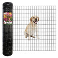 Black PVC Coated Welded Wire Fence 48" x 50' Roll, 2"x4" Mesh, 14 Gauge | Vinyl Coated Garden Fencing, Yard & Pet Barrier, Chicken Wire Fencing, Dog Enclosure Mesh, Vegetable Plant Protector - color: Black, size: 2''x4'' 14GA 48''x50'