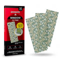 Catchmaster Window Fly Traps 12-Pack, Designed to Disguise House & Fruit Fly, Gnats, Adhesive Strips for Indoor, Disposable Bug Catcher, Insect Sticky Glue Traps, Pest Control for Home & Kitchen - size: 12 Leaf Print Traps