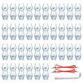 Heavy Duty M5 Poly Rope Connectors, 36 Count | Galvanized Steel, Electric Fence Rope Connection, Wires Splicer