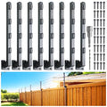 Hulave 8-Pack Fence Post Extender, High 23" Fence Barbed Wire Extend Arm, Used to add Height to Wood Fences for Privacy and to Prevent Animals from Jumping Away and Breaking in (Matte-Black) - size: Heigh-23in