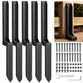 5 Pack Fence Post Repair Kit, Heavy Duty Steel Post Repair Stakes for Broken or Leaning Wooden Fence Posts, Support Brackets for 4x4 and 6x6 Posts