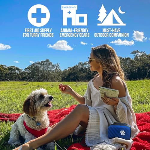 EVERLIT Pet Medic First Aid Kit | 95 Pcs Vet-Approved Medical, Outdoor & Emergency Supplies for Dogs, Cats, Animal Care | Travel-Friendly Compact Bag for Home, Car and Travel (Valentine Lace) - color: Valentine Lace