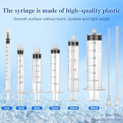 10 Pack 10ml Luer Lock Syringe - Syringes for Liquid with Soft Tube - Individually Pcakaged，Scientific Labs and Measuring, Refilling Inks - style: 10ml - 2.0mm Tube
