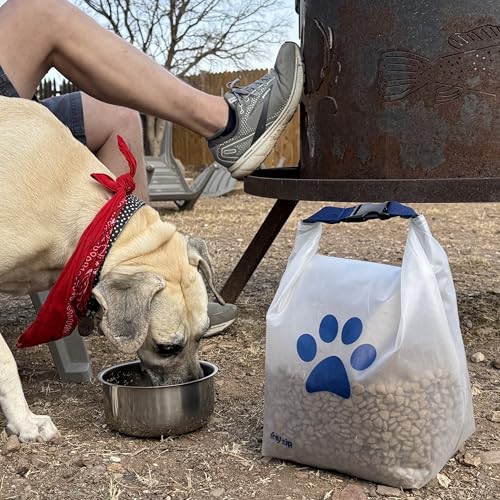 (re)zip Large Pet Food Travel Bag & Kibble Carrier, 40-Cup Roll Top, Cobalt | Water-resistant, BPA-free, food-grade. Freshness seal for camping, boarding and travel. Holds up to 11 lbs of kibble. - color: Cobalt Blue, size: 40 Cup