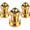 Hotop 3 Pack Big Shot Brass Hose Nozzle Adjustable Twist,3/4 Inch | Threaded Connector for Garden Hose, Heavy Duty Metal, Adjustable Spray Patterns, Leak Proof Seal, For Lawn Yard Watering - size: 3/4inch