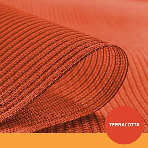 Coolaroo 70% UV Block Prvacy & Screening Fabric - Breathable Fence Cover for Patio, Balcony, Pool, and Play Area, Tear Resistant Windscreen, 6ftx15ft Roll, Terracotta - color: Terracotta, size: 6' x 15'