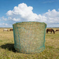 Round Bale Hay Net for Horses, 5x5 FT Heavy Duty Slow Feed Net with 1.5" Knotless Design & 1600 lbs Capacity, Weatherproof Hay Saver for Cattle Goats Sheep, Saves 60% Hay Waste - color: black