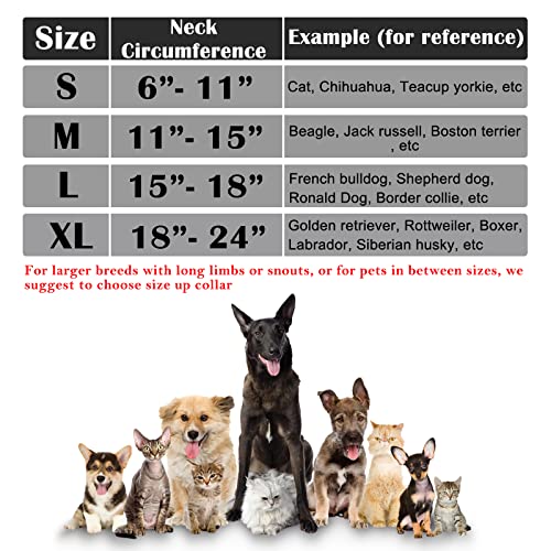 Inflatable Dog Cone Collar for Surgery Recovery - Soft, Adjustable Blow Up Donut E-Collar for Small, Medium and Large Pets, Including Cats - color: Blue-Grey, size: Small (Neck: 6"-11")