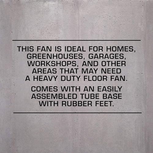 Hurricane Pro High Velocity Floor Fan, 3 Speeds, Black, 20in, 2 Pack | Corded Electric Air Cooling Unit w/ 5300 CFM Airflow for Home, Greenhouses, Garages, Gyms & Workshops