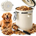 Dog Treat Container Airtight, 1.9 Qt 304 Stainless Steel Dog Treat Jar & Pet Treat Canister with Scoop, Date Dial, Locking Clamp, Silicone Seal for Dog Biscuits, Cookies, Training Snacks - size: 1.9 Qt