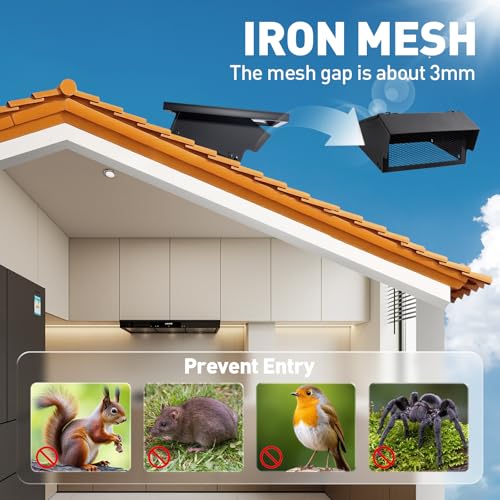 25W Solar Roof Vent Fan with 8-Inch Removable Roof Vent, Solar-Powered Attic Exhaust Fan for Enhanced Ventilation. Ideal for Home, Garages & Warehouses–Energy-Efficient & Easy Install, Black