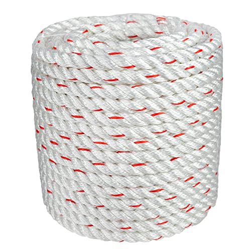 Arborist Bull Rope | High Strength Polyester | Tree Hoist Rigging Line | 1/2 inch x 150 feet, no Eye Splice - size: 1/2 in. diameter