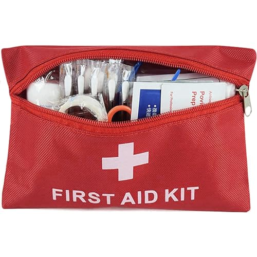 12pcs Mini First Aid Kit Empty Bag, Travel Empty First Aid Kit Pouch with Zippered for Emergency at Home, Boat, Camping, Hiking(Bag Only) - size: 24 x 15cm(9.45 x 5.91 Inch)