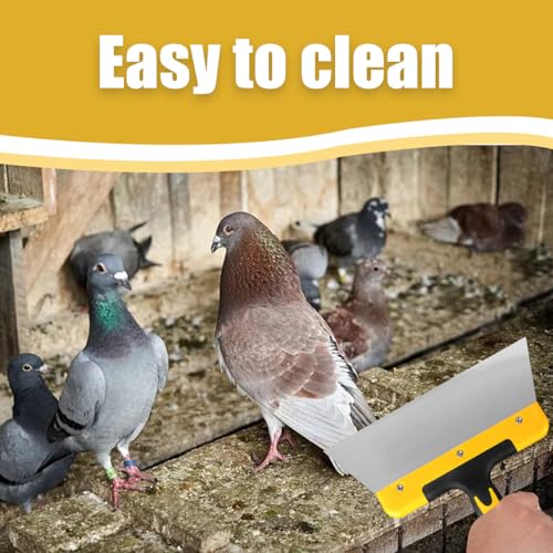 Cunguv Large Pigeon Droppings Scraper Birds Poop Remover Stainless Steel for Coop - size: 11.61 inch
