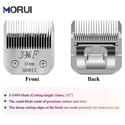 3-3/4F Cut Length 1/2"(13mm) Detachable Pet Dog Clipper Blades UltraEdge Series Clipper Blades for Dog Grooming Compatible with Most Andis,Oster A5 Wahl KM Series Clippers - size: 3-3/4F 13mm