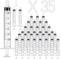 35 Pack 3ml Plastic Syringe Without Needle, Catheter Tip Individually Sealed for Liquid, Sterile - Syringes Tools for Feeding Pets, Measuring, Scientific Labs, Oil or Glue Applicatorc - style: 3ML