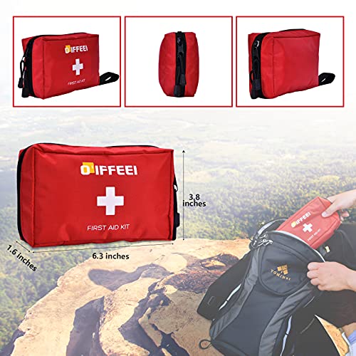 O'IFFEEI Empty Small First Aid Bag, Portable for Outdoors, Camping, Hiking, Backpacking,Travel. Small Medical bag for Emergency and survival