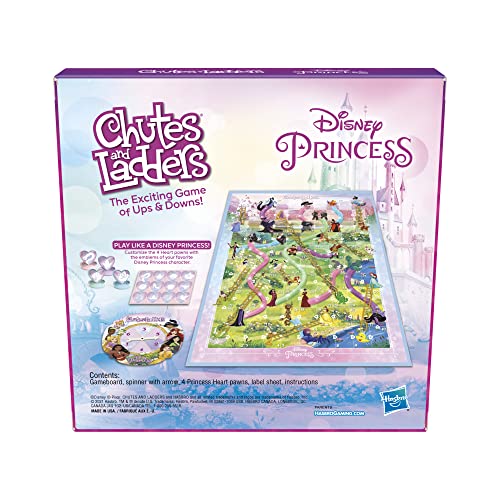 Hasbro Gaming Chutes and Ladders: Disney Princess Edition Board Game