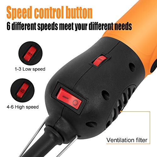 BEETRO 500W Electric Professional Sheep Shears, Animal Grooming Clippers for Sheep Alpacas Goats, 6 Speeds Heavy Duty Farm Livestock Haircut, with Extra Two Sets of Blades - size: Three sets of blade