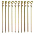 MOKIKUBA- Portable Ground Rod - Grounding Pin with Ground Wire Lug | Great for Electric Fences,Antennas,Satellite Dishes,Ground Post Pin,Tie Out Stake (Set of 10) - style: Set of 10