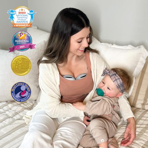 MomMed Wearable Breast Pump (Model S21) – Double Electric Hands-Free Breast Pump, Leak-Proof Design, 3 Modes (Stimulation, Expression, Auto) & 12 Vacuum Levels, Portable and Quiet, Gray, 2Pack - color: Gray