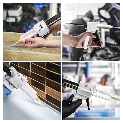 1 PCS Dispenser Gun, 50ml Dispensing Gun Kit，1:1 | Including cylinder and nozzle，Impression Mixing Dispensing Dispenser AB Gun 1:1 (50ML-1:1)