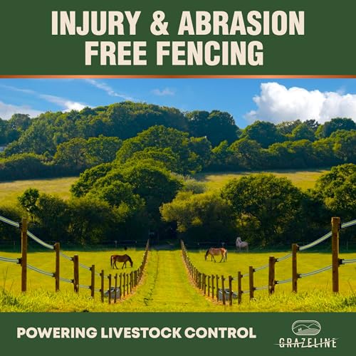 Electric Fence Polytape 1000ft, 3/4" Fence Tape, 6 Tinned Copper Wires | 330lb Strength High Visibility Livestock Fencing - 0.2 Ohm Low Resistance - Safe for Horse and Goat Fencing - UV resistant - size: 1000 ft