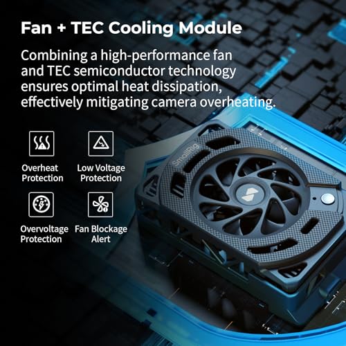 SMALLRIG R50 V / R5 II/ R5 / R50 / PowerShot V1 Camera External Cooling System with Dual-Speed Modes, Snap-On Cooling Fan with TEC Cooling Module for Sony ZV-E1/ A7 IV/ A6700/ FX3-5063 - style: for Canon